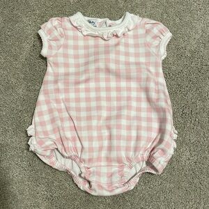 Magnolia Baby Mini Checks Collared Short Sleeved Bubble